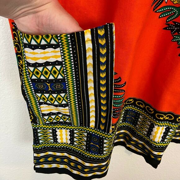 Dashiki T Shirt Izzy & Liv Men's Multicolor Short Sleeve African Traditional OS - Picture 4 of 13